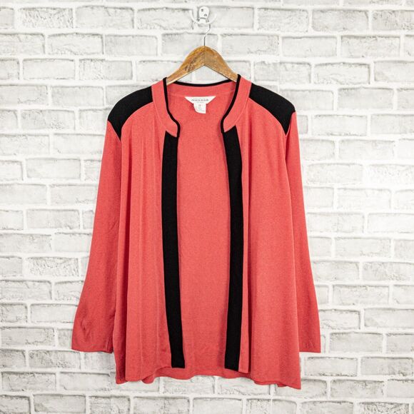 Exclusively MISOOK Women's 2X Cardigan Jacket salmon Pink - Picture 1 of 6
